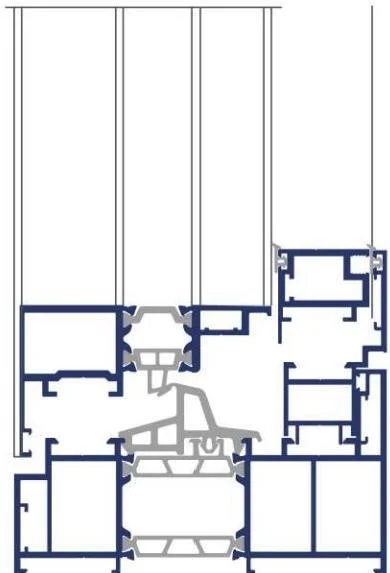 108 Casement with Micro-Ventilation frame cross-section drawing