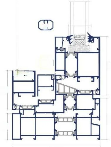 116 Thermally Broken Casement Window frame cross-section drawing