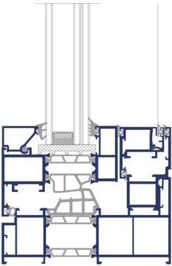 120 Casement with Integrated Inner Sash frame cross-section drawing